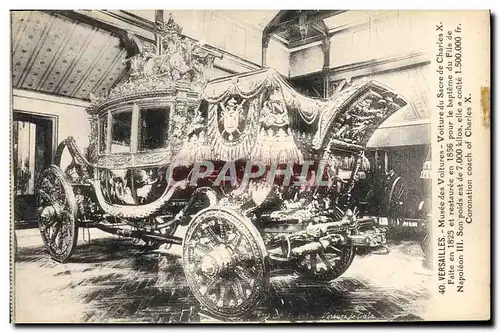 Cartes postales Versailles Musee des voitures Voiture du sacre de Charles X