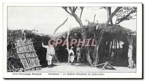 Cartes postales Prison Abyssinie La prison indigene de Dire Dawa