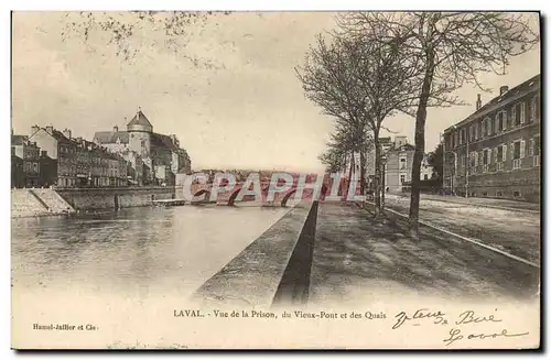 Cartes postales Prison Laval vue de la prison du Vieux Pont et des Quais