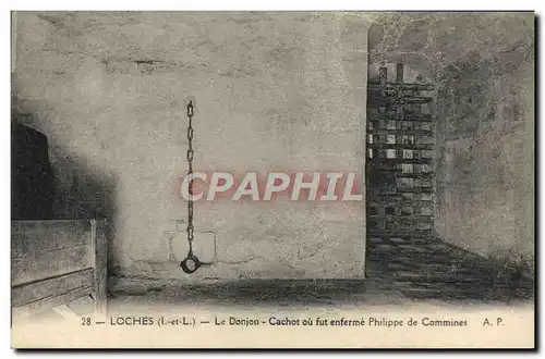 Ansichtskarte AK Prison Loches le donjon Cachot ou fut enferme Philippe de Commines