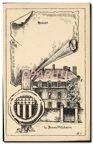 Cartes postales Prison militaire Rennes