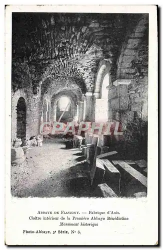 Ansichtskarte AK Abbaye de Flavigny Fabrique d&#39Anis Cloitre interieur de la premiere abbaye benedictine