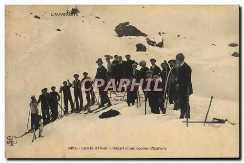 Cartes postales Sports d&#39hiver Ski Depart d&#39une course d&#39enfants