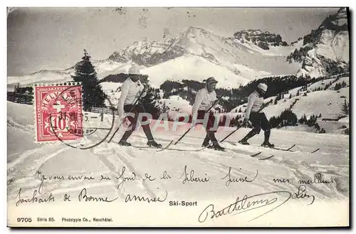 Cartes postales Sports d&#39hiver Ski sport Suisse