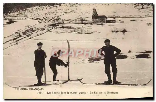 Cartes postales Sports d&#39hiver Ski Les sports dans le Haut Jura le ski sur la montagne