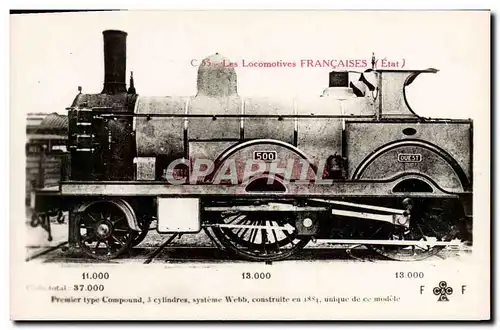 Cartes postales Train Locomotive Premier Type Compound Systeme Webb