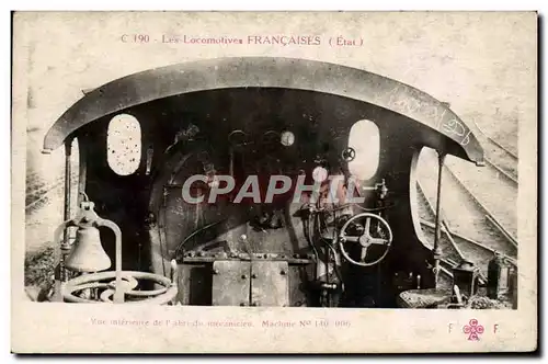 Cartes postales Train Locomotive Vue interieure de l&#39abri du mecanicien machine 140 006