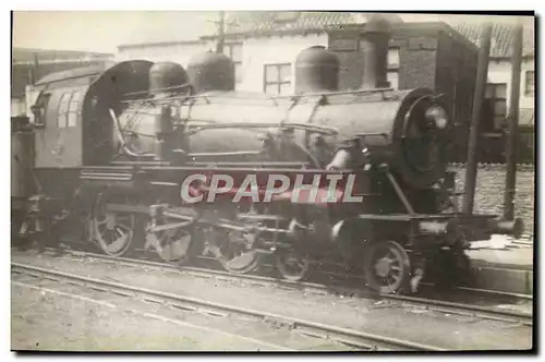 CARTE PHOTO Train Locomotive Canadienne a Calais puis en Belgique Hermann