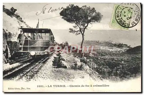 Ansichtskarte AK Train Locomotive La Turbie Chemin de fer a cremaillere