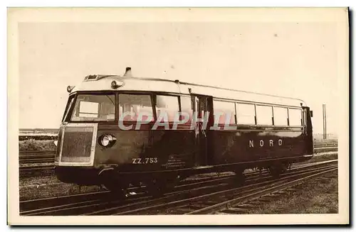 Cartes postales Train Locomotive Chemin de fer du Nord Automotrice Renault 2 essieux