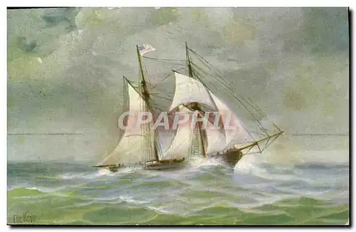 Cartes postales Bateau Voilier 1838