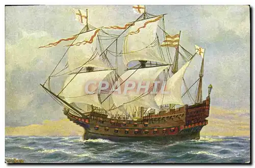 Cartes postales Bateau Voilier Angleterre 16eme