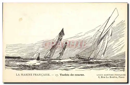 Cartes postales Bateau Voilier Yachts de course