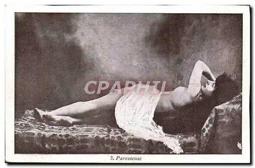 Cartes postales Femme Nu erotique paresseuse