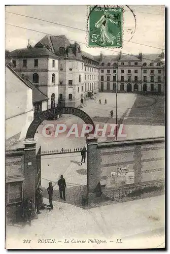 Cartes postales Militaria Caserne Rouen La caserne Philippon