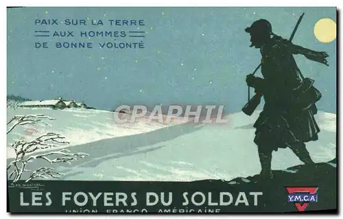 Cartes postales Militaria Les foyers du soldat Union Franco americaine YMCA