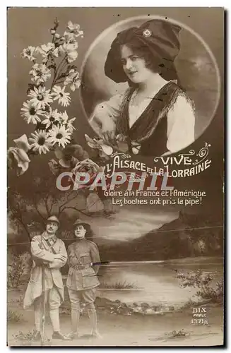 Cartes postales Militaria L&#39Alsace et la Lorraine