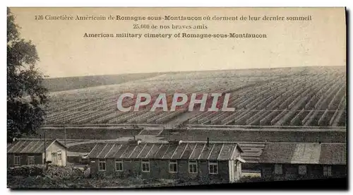 Cartes postales Militaria Cimetiere americain de Romagne sous Montfaucon