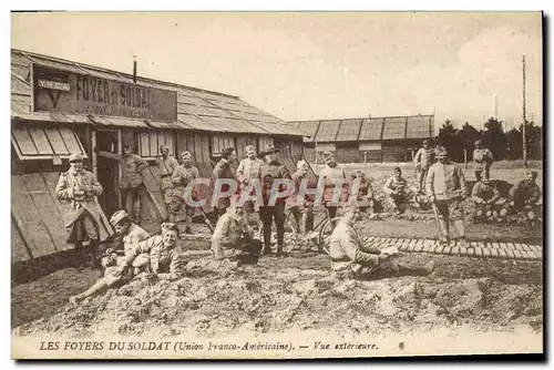 Cartes postales Militaria Les foyers du soldat Union franco americaine Vue exterieure