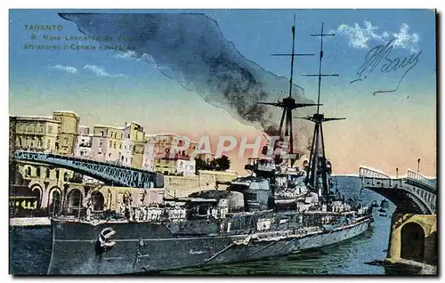 Cartes postales Bateau Guerre Taranto