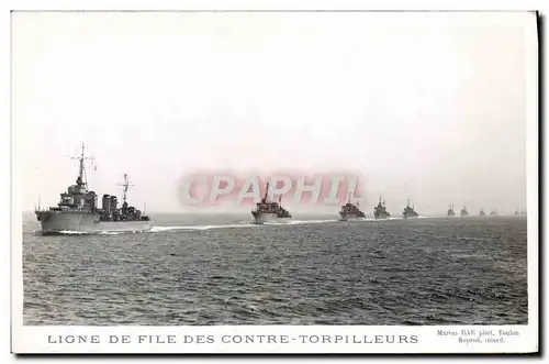 Ansichtskarte AK Bateau Guerre Ligne de file des contre torpilleurs