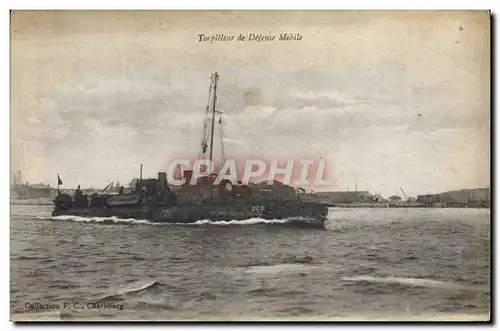 Cartes postales Bateau Guerre Torpilleur de defense mobile