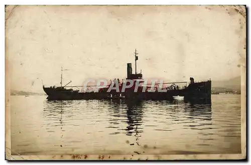 CARTE PHOTO Bateau Guerre