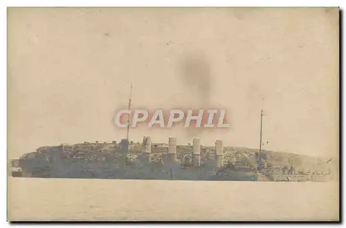 CARTE PHOTO Bateau Guerre Breslaud