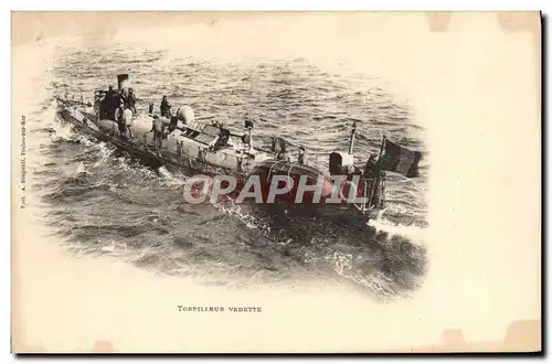 Cartes postales Bateau Guerre Torpilleur vedette