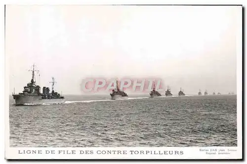 Ansichtskarte AK Bateau Guerre Ligne de file des contre torpilleurs
