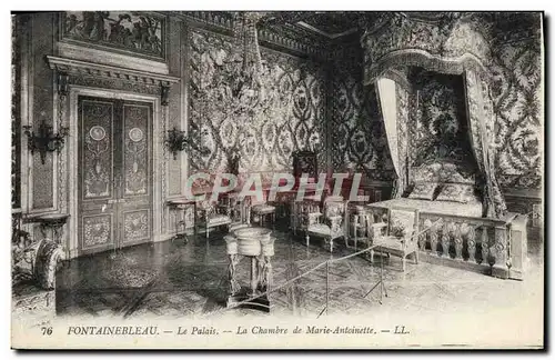 Ansichtskarte AK Palais De Fontainebleau La chambre de Marie Antoinette