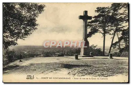 Ansichtskarte AK Foret De Fontainebleau Point de Vue de la Croix Du Calvaire