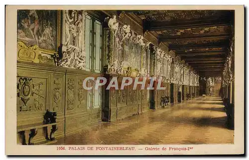 Ansichtskarte AK Palais De Fontainebleau Galerie de Francois 1er