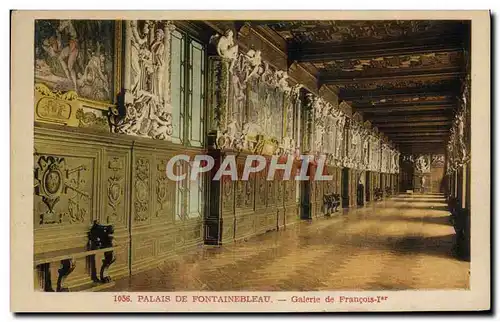 Cartes postales Palais De Fontainebleau Galerie de Francois 1er