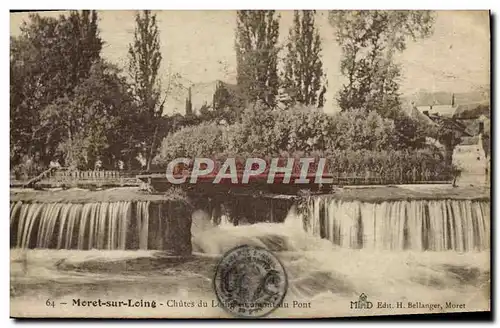 Cartes postales Moret Sur Loing Chutes du Loing en amont du pont