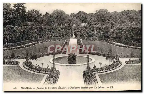 Ansichtskarte AK Meaux Jardin de L&#39Ancien Eveche le Parterre Dessine Par Le Notre