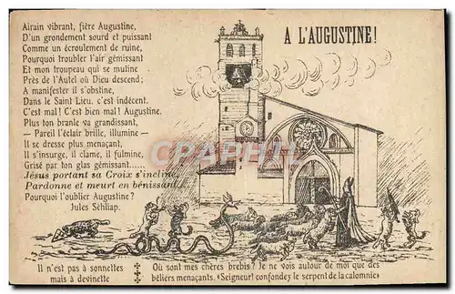 Cartes postales A L&#39augustine Chevre Serpent