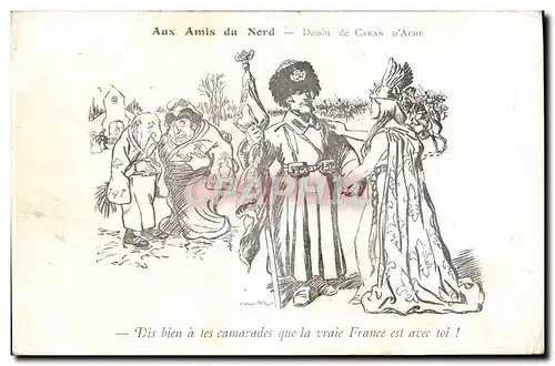 Cartes postales Aux amis du Nord Caran d'Ache Camarades
