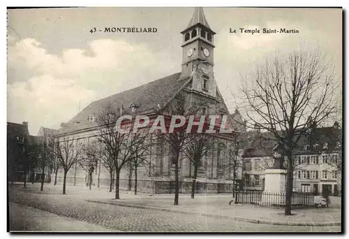 Ansichtskarte AK Montbeliard Le temple Saint Martin Temple protestant