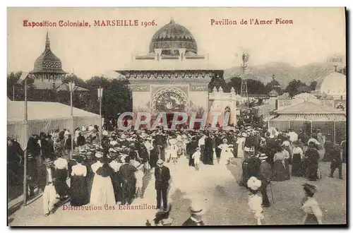 Cartes postales Exposition Marseille 1906 Distribution des echantillons