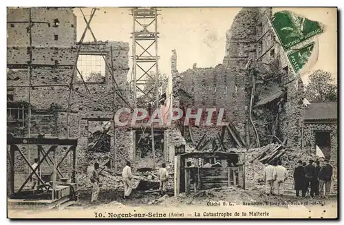 Cartes postales Brasserie Nogent sur Seine La catastrophe de la Malterie