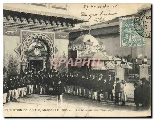 Cartes postales Exposition Marseille 1906 La musique des tramways