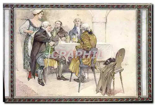 Cartes postales Brasserie Carl Fischer Koystrand Hommes Biere