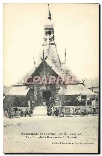 Cartes postales Marseille Exposition coloniale Pavillon du Phenix Brasserie