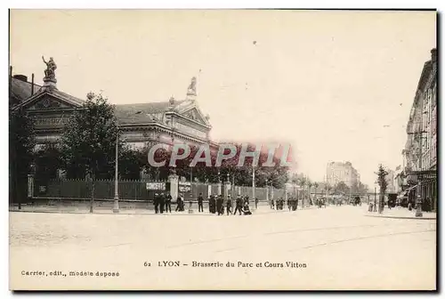 Cartes postales Brasserie Lyon Brasserie du Parc et cours Vitton