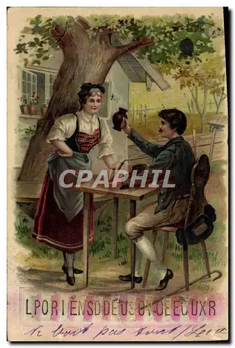 Cartes postales Brasserie Biere Homme