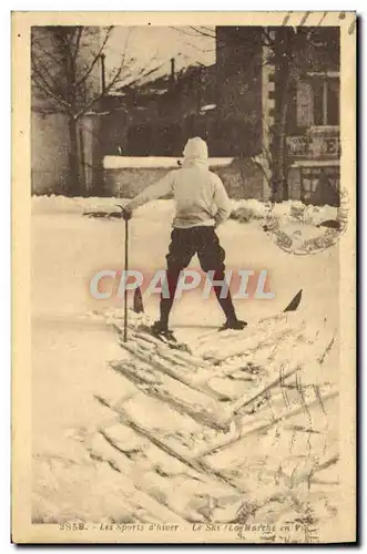 Cartes postales Sports d&#39hiver Ski la marche en V