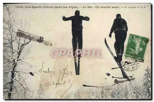 Cartes postales Sports d&#39hiver Ski Un double saut