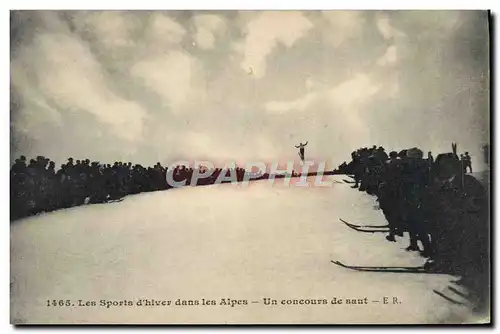 Cartes postales Sports d&#39hiver Ski Un concours de saut