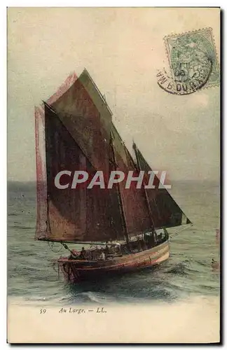 Ansichtskarte AK Bateau Voilier Au large